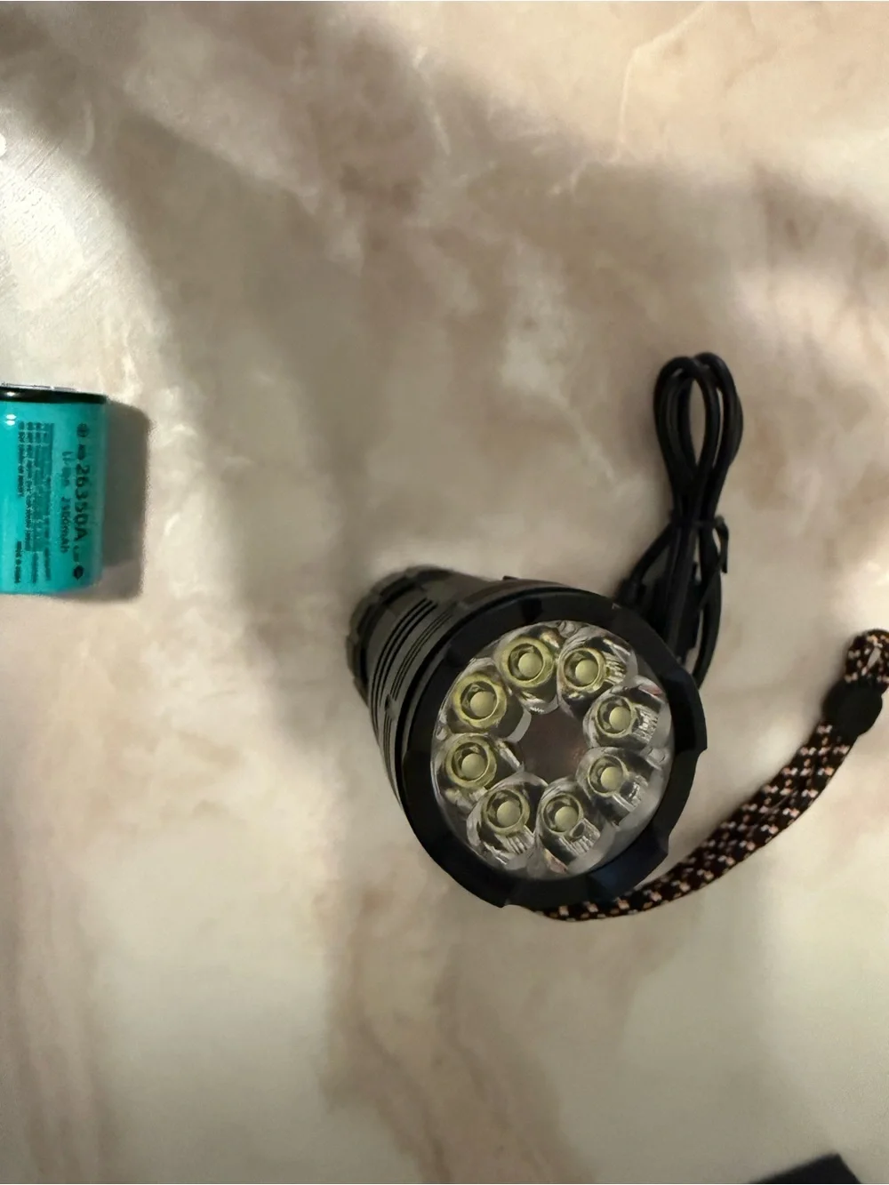 Compact Black Monocular Scope with Rechargeable Battery